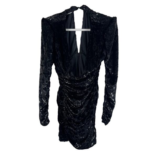 DUNDAS x REVOLVE | Evie Mini Dress Metallic Black Sleaze Baddie Going Out Y2K XS - Picture 5 of 12